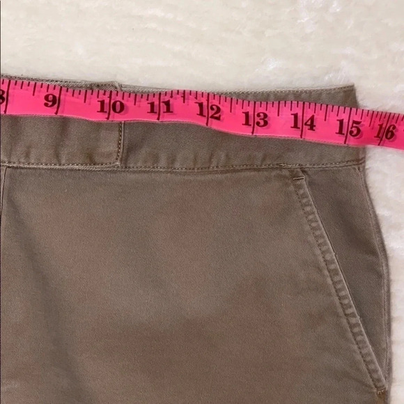 Vintage Talbots khaki Lycra midi skirt Sz 8 - Picture 9 of 15
